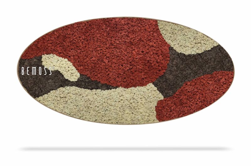 Mechový obraz Elipsa BEMOSS® ORTHO SIENNA