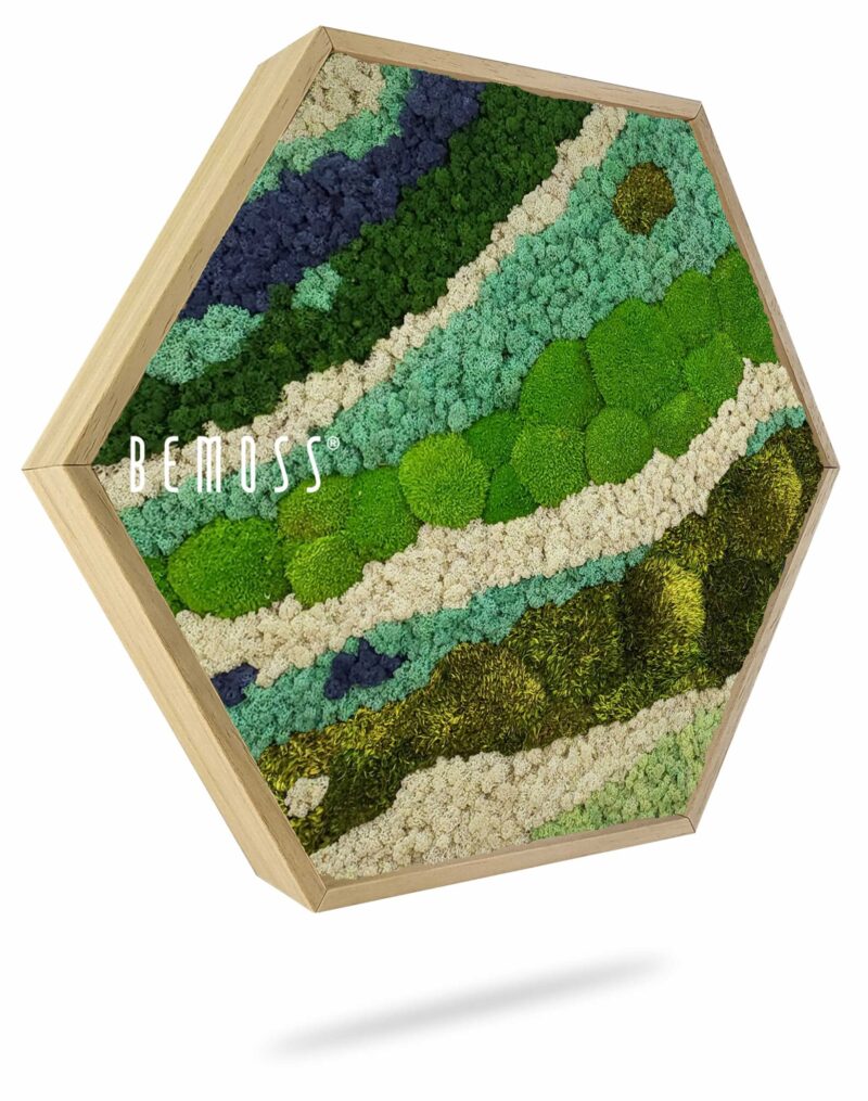 Mechový Hexagon BEMOSS® ORTHO SWIRL