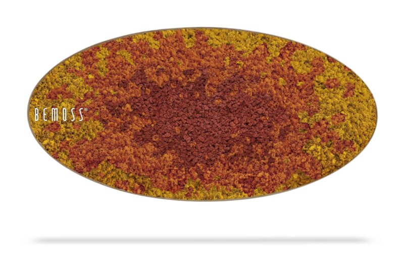 Mechový obraz Elipsa BEMOSS® SPLASH Sienna