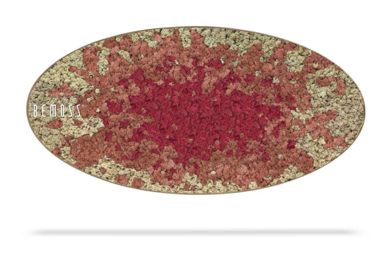 Mechový obraz Elipsa BEMOSS® SPLASH Pink