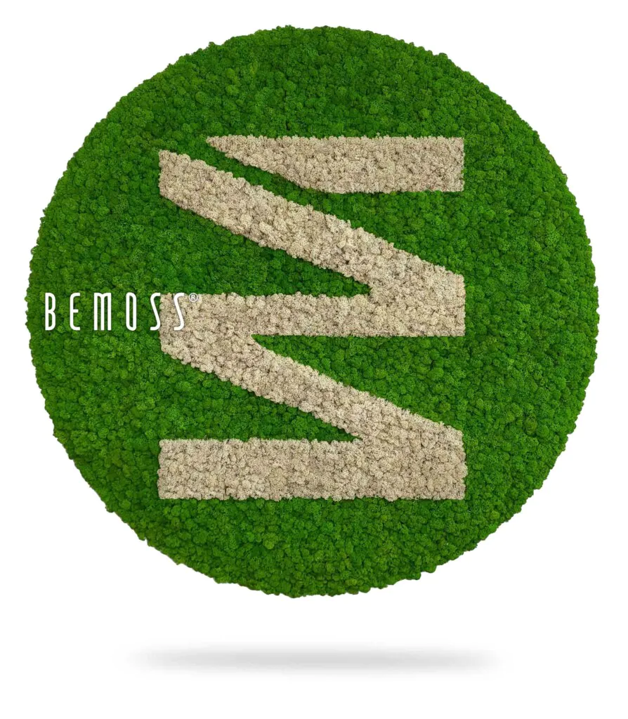 Machové logo bemoss lišajník kruh