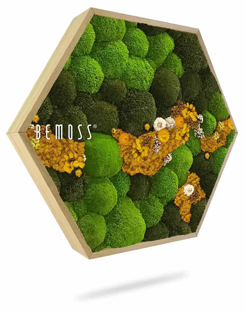 Mechový Hexagon BOLMOSS COSMO Yellow