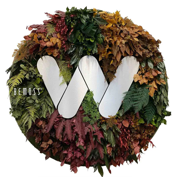 Machové logo bemoss rastliny kruh