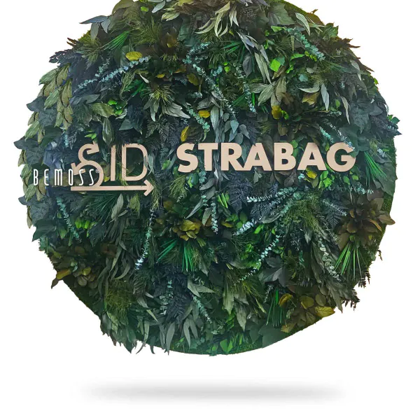 Machové logo bemoss rastliny kruh