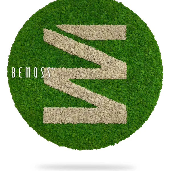 Machové logo bemoss lišajník kruh